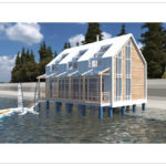 Визуализация дома на воде